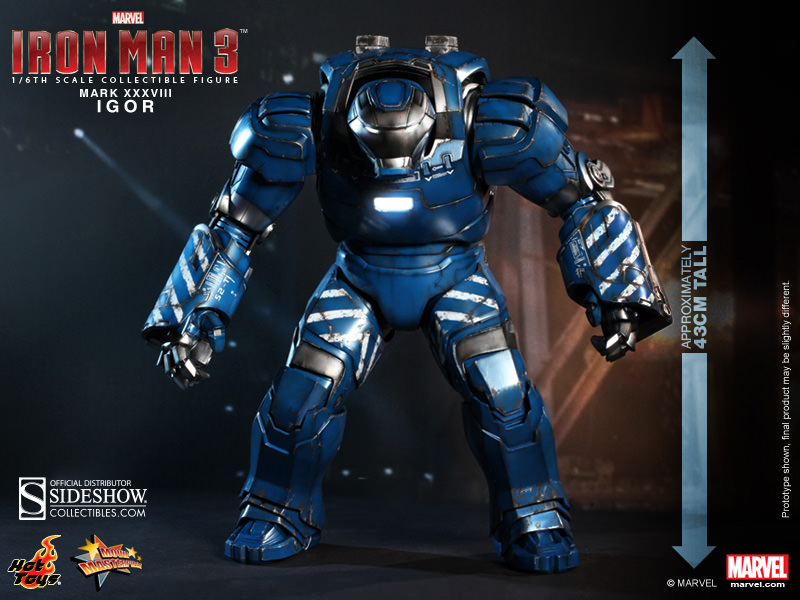 Hot Toys Marvel Iron Man 3 Mark XXXVIII Igor Armor Sixth Scale Figure MMS215